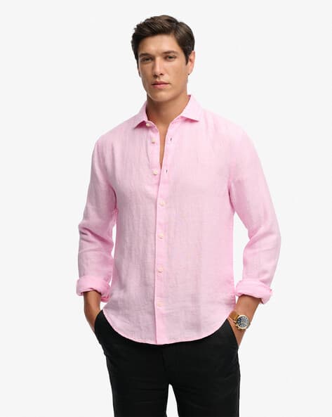 Buy City Pink Chambray Shirts for Men by SUPERDRY Online | Ajio.com