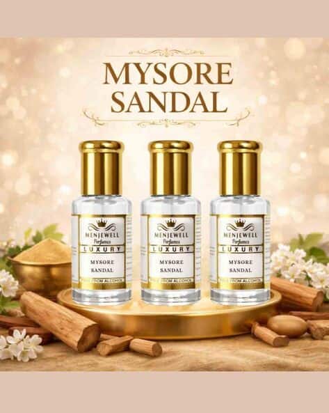 Menjewell Luxury Mysore Sandal Attar Long Lasting Sandalwood Fragrance