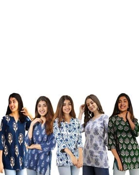 nyrika Women Pack of 5 Printed Straight Kurtas-picture-29