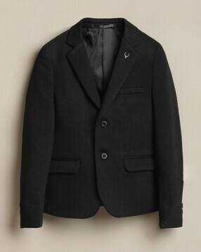 allen solly Boys Single-Breasted Blazer with Flap Pockets-picture-32