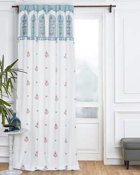 tranquebar home Set of 2 Floral Print Door Curtains-picture-11