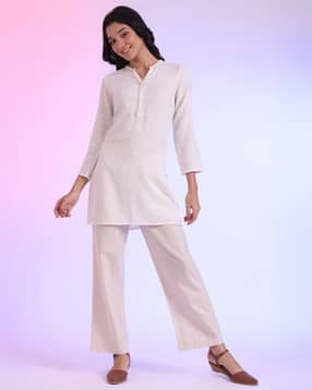 aurelia Women Straight Cotton Kurti with Bracelet Sleeves-picture-11