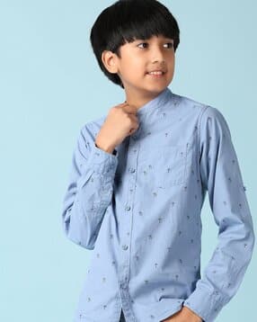 v-mart Boy Micro Print Regular Fit Shirt-picture-20