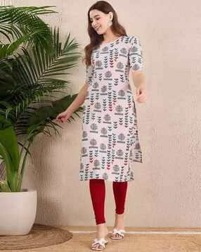 popmantra Women Printed Straight Kurta -picture-20