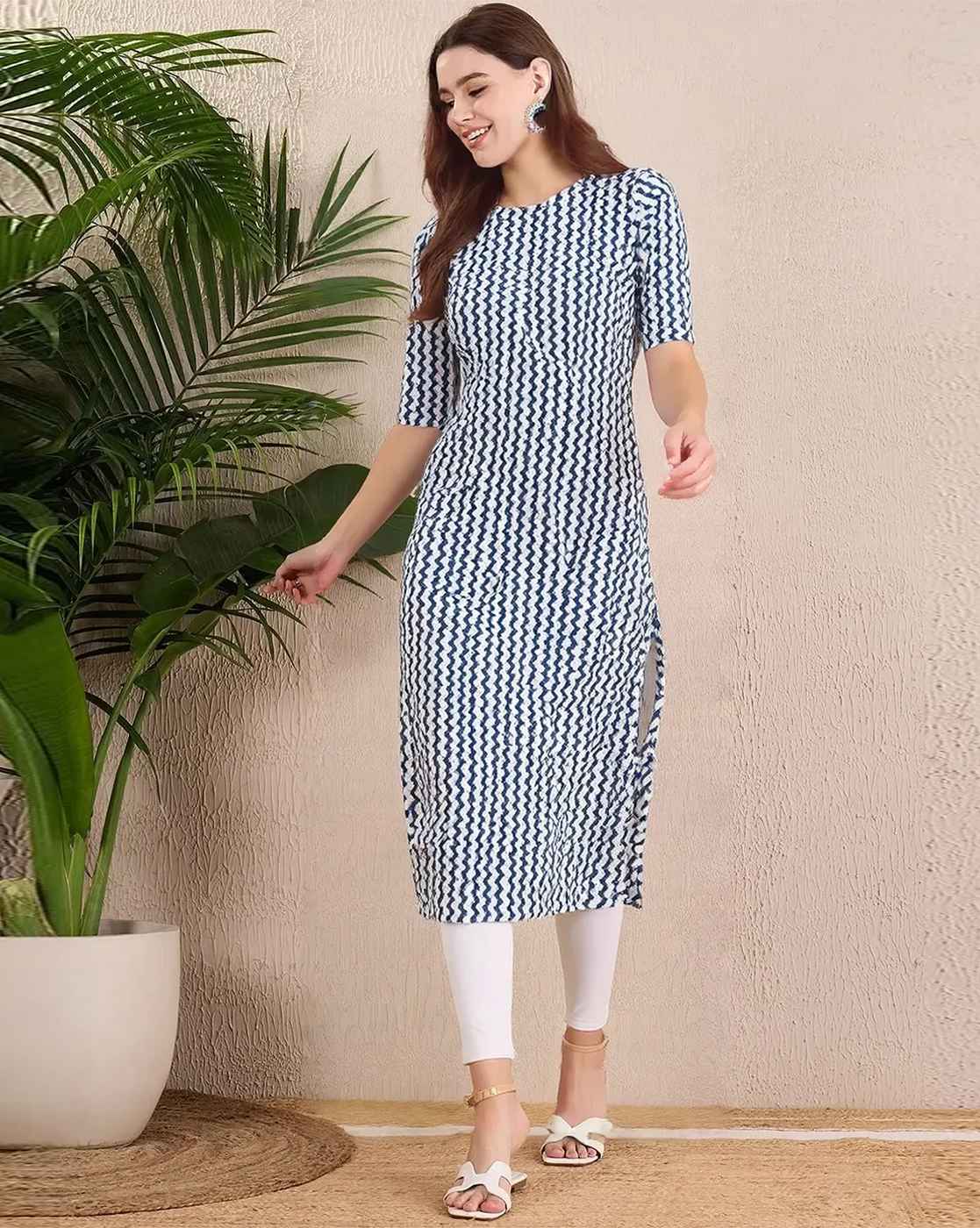 Popmantra Women Printed Straight Kurta For Women (Multi, S)