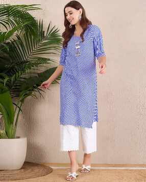 popmantra Women Printed Straight Kurta -picture-47