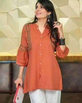 leia Women Embroidered Relaxed Fit Tunic-picture-27