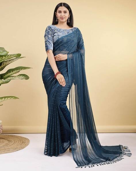 Nyrika Striped Silk Woven Saree
