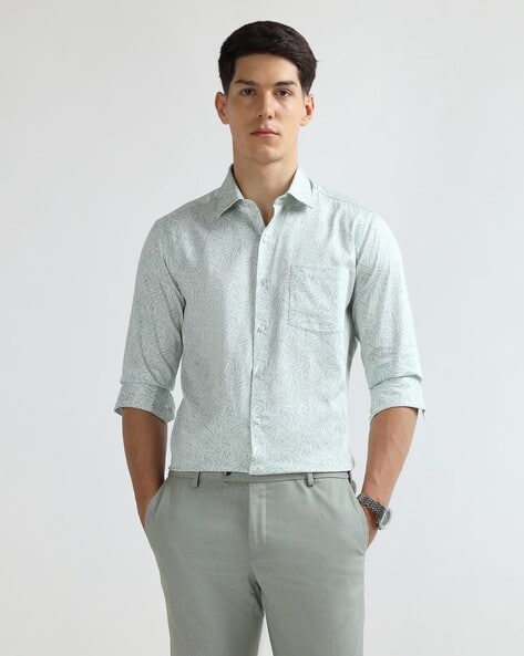 ARROW Men Manhattan Slim Fit Satin Shirt