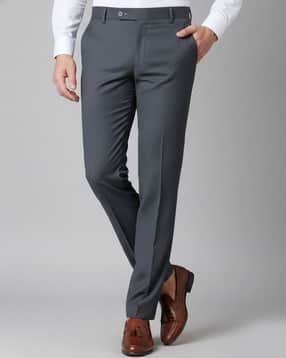 alpha tribe Men Slim Fit Flat-Front Trousers-picture-48
