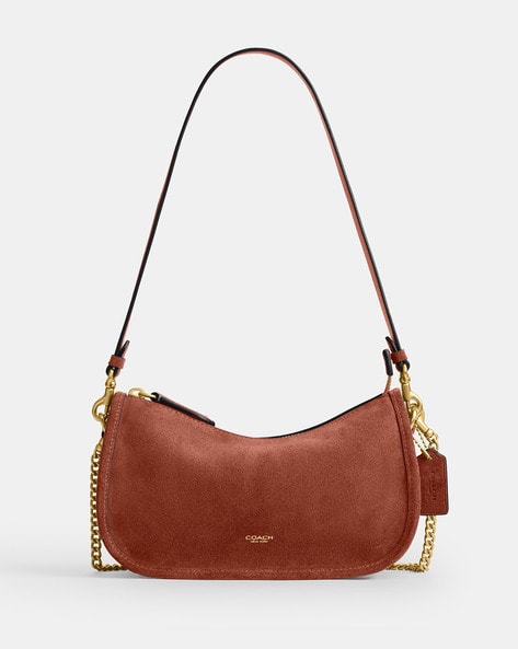 Buy Coach Suede Small Waverly Crossbody Bag | Blue Color Women