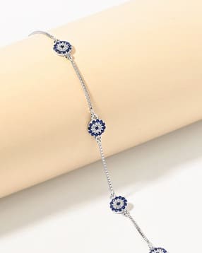 touch925 Women Sterling Silver Four-Leaf Clover Mesh Bracelet-picture-18