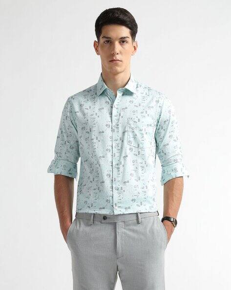 ARROW Men All Over Printed Manhattan Slim Fit Shirt