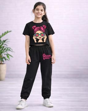 trampoline Girls Printed Top & Pants Set-picture-19
