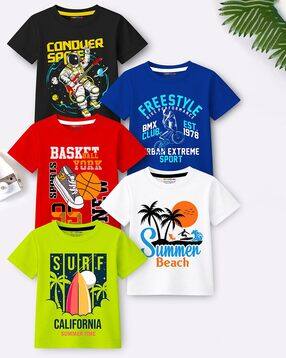 trampoline Boys Pack of 5 Printed T-Shirts-picture-14