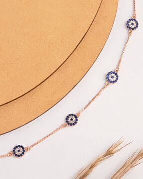 touch925 Women Sterling Silver Rose Gold-Plated Four-Leaf Clover Mesh Bracelet-picture-19