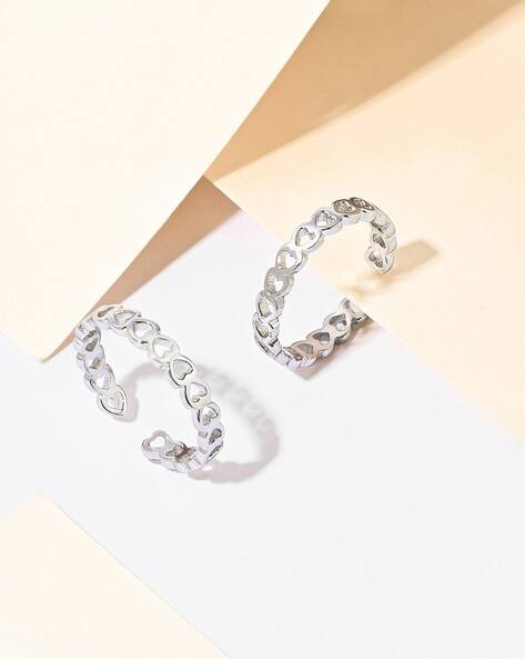 Touch925 Women Sterling Silver Diadem Toe Rings