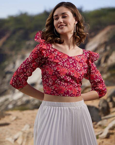 Pookiie Women Relaxed Fit V-Neck Top