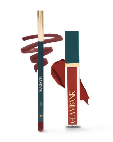 Glambank Women Long-Lasting Lipstick & Lip Pencil