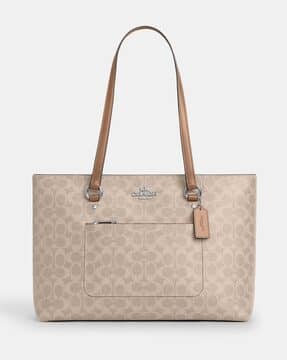 Buy Coach Station Signature Canvas Tote Bag | Sand & Taupe Color