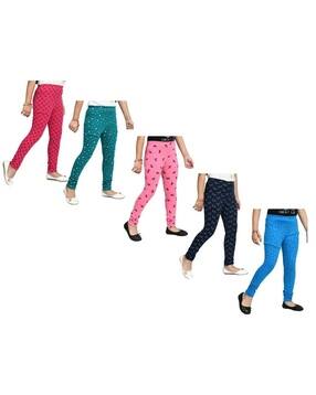 indiweaves Girls Pack of 5 Printed Leggings-picture-9