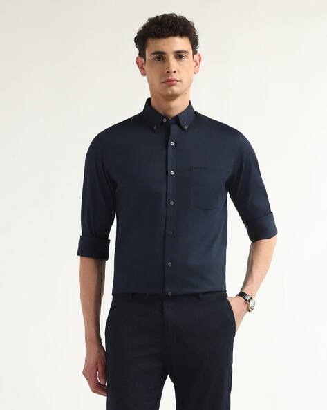 ARROW Men Dobby Manhattan Slim Fit Shirt