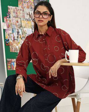 gerua by libas Women Geometric Print Straight Tunic-picture-0