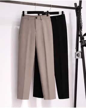 buda jeans co Women Pack of 2 Straight Fit Flat-Front Trousers-picture-21