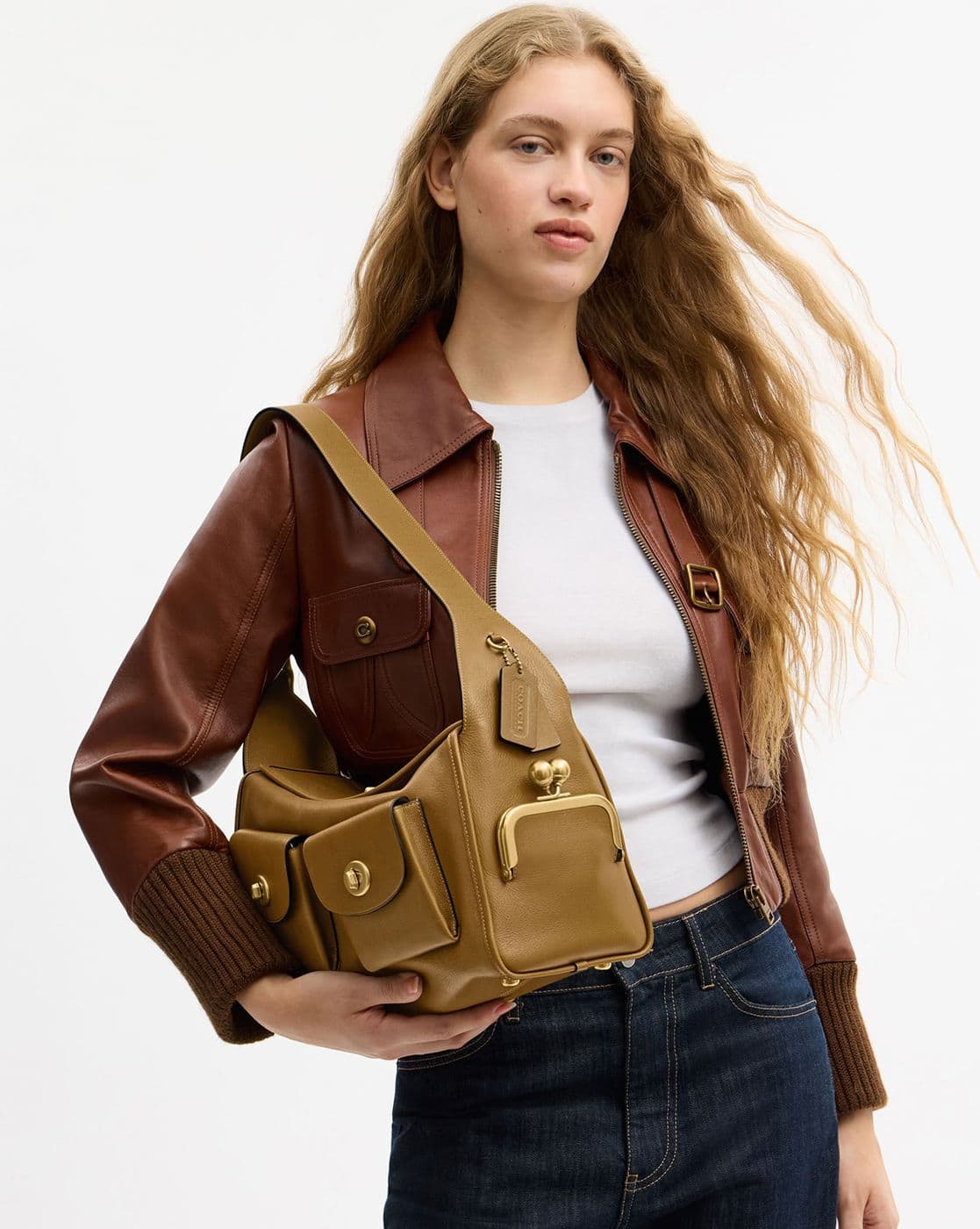 Buy Coach The Coach Originals Turnlock Haversack Natural Grain