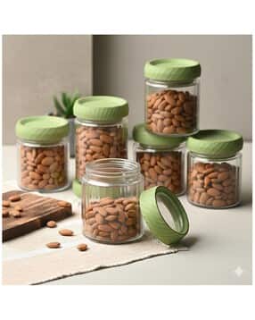 1st time Set of 6 Transparent Glass Jars with Lid-picture-31