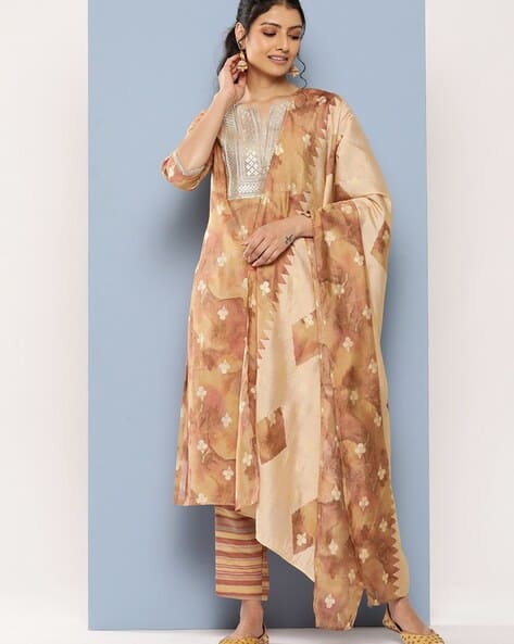 Libas Women Floral Print Flared Kurti