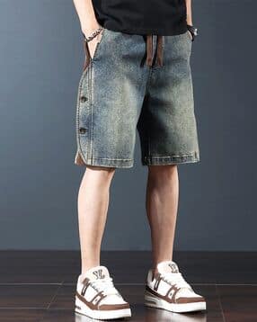 divawalk Men Washed Regular Fit Denim Shorts-picture-10