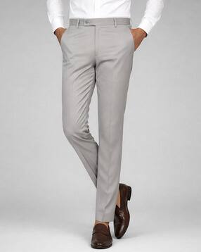 alpha tribe Men Slim Fit Flat-Front Trousers-picture-41