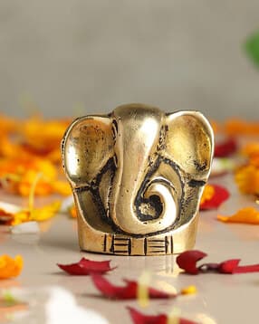 habere india Pure Brass Ganesha Idol for Home Temple and Spiritual Decor-picture-37