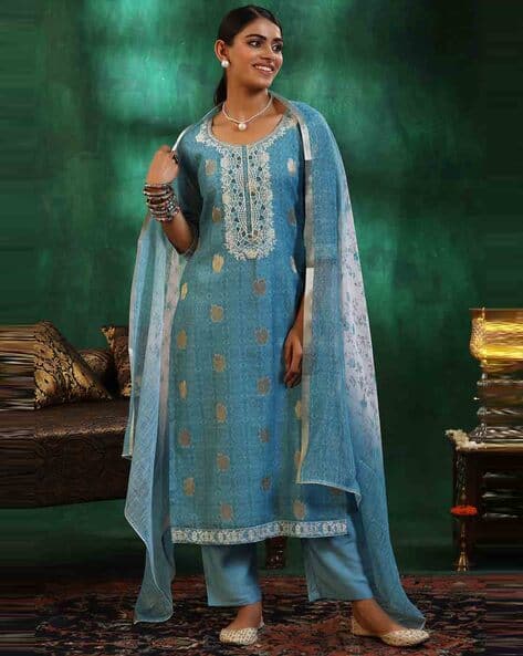 Gerua By Libas Women Embroidered 3-Piece Straight Kurta Set
