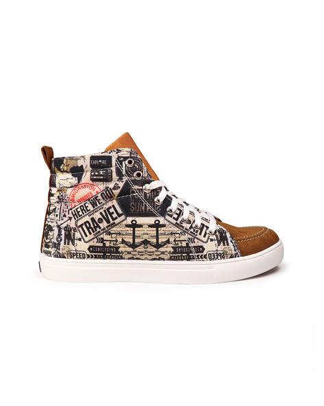 KOB SOOK Men Typographic Print Lace-Ups Sneakers