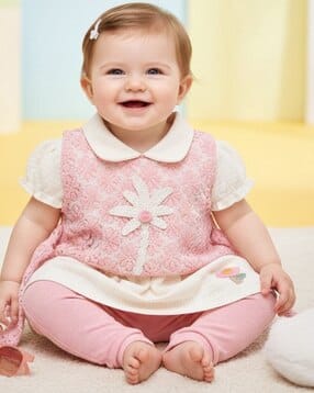 Lace Dress & Pyjamas Set with Short Sleeves-image-15