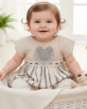 v-mart Knitted Dress & Pyjamas Set with Short Sleeves-picture-22