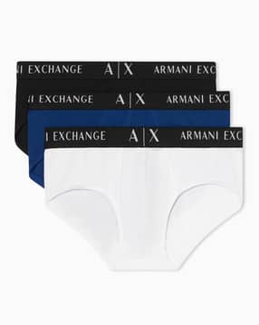 armani exchange Pack of 3 Brand Print Briefs-picture-44