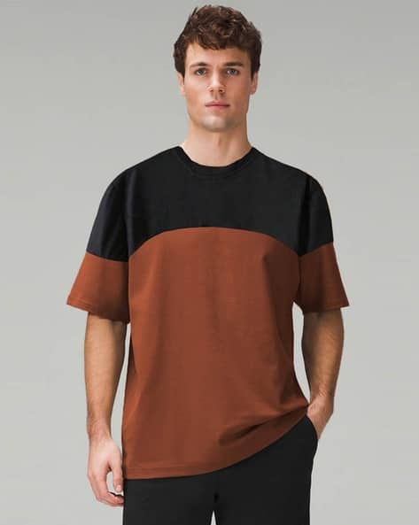 Buda Jeans Co Men Colourblock Relaxed Fit T-Shirt