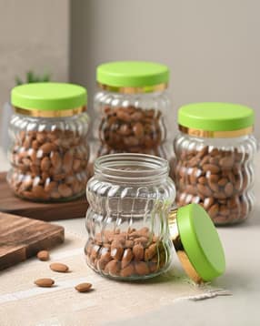 1st time Set of 4 Glass Jar Container with Airtight Lid-picture-34