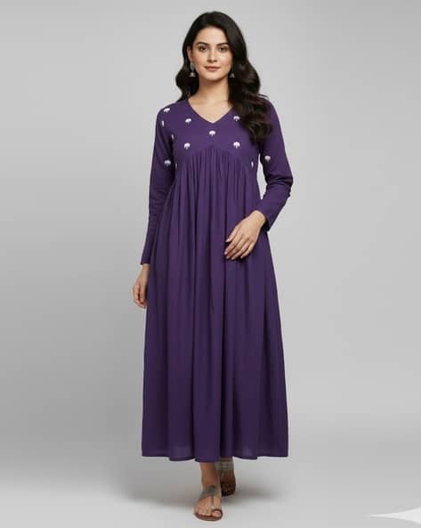 Indie Picks Rayon Embroidery Kurta