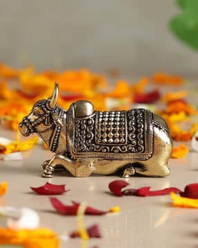 habere india Elegant Nandi Brass Idol for Festivals, Home Temple, and Spiritual Spaces-picture-25