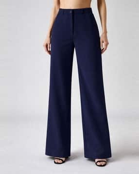 buda jeans co Women High-Rise Straight Fit Flat-Front Trousers-picture-33