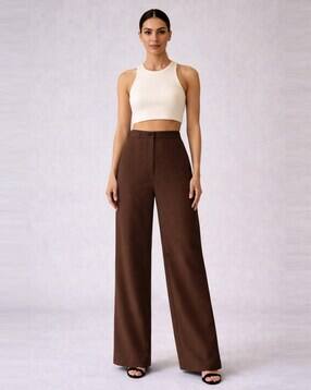fyre rose Women Straight Fit High-Rise Trousers-picture-29