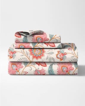 rrc 120 TC Floral Print Double Bedsheet with Pillow Covers-picture-19
