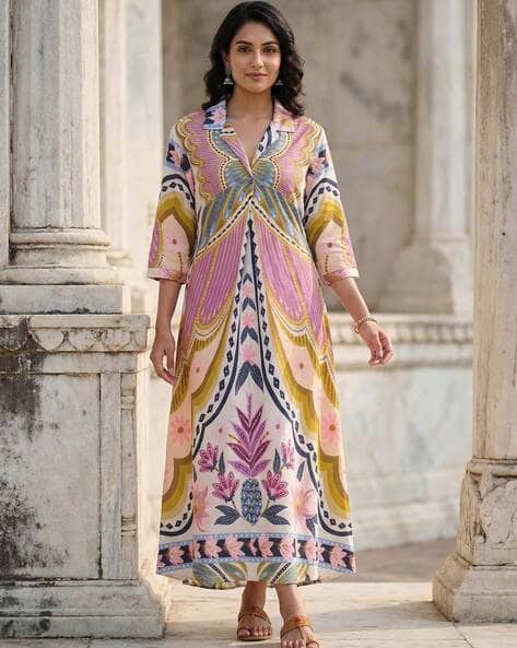 Hellcat Women Floral Print A-Line Dress