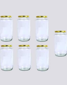 1st time Set of 7 Versatile Transparent Glass Jar-picture-12