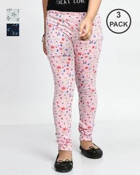 indiweaves Girls Pack of 3 Quirky Print Leggings-picture-10