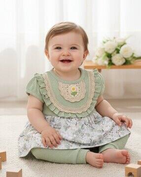 v-mart Infants Printed 2-Piece Frock & Pyjama Set-picture-15